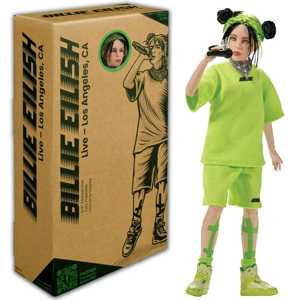 [NEW] Billie Eilish Fashion Doll With Diorama Stand Play Set Adjustable Jointed